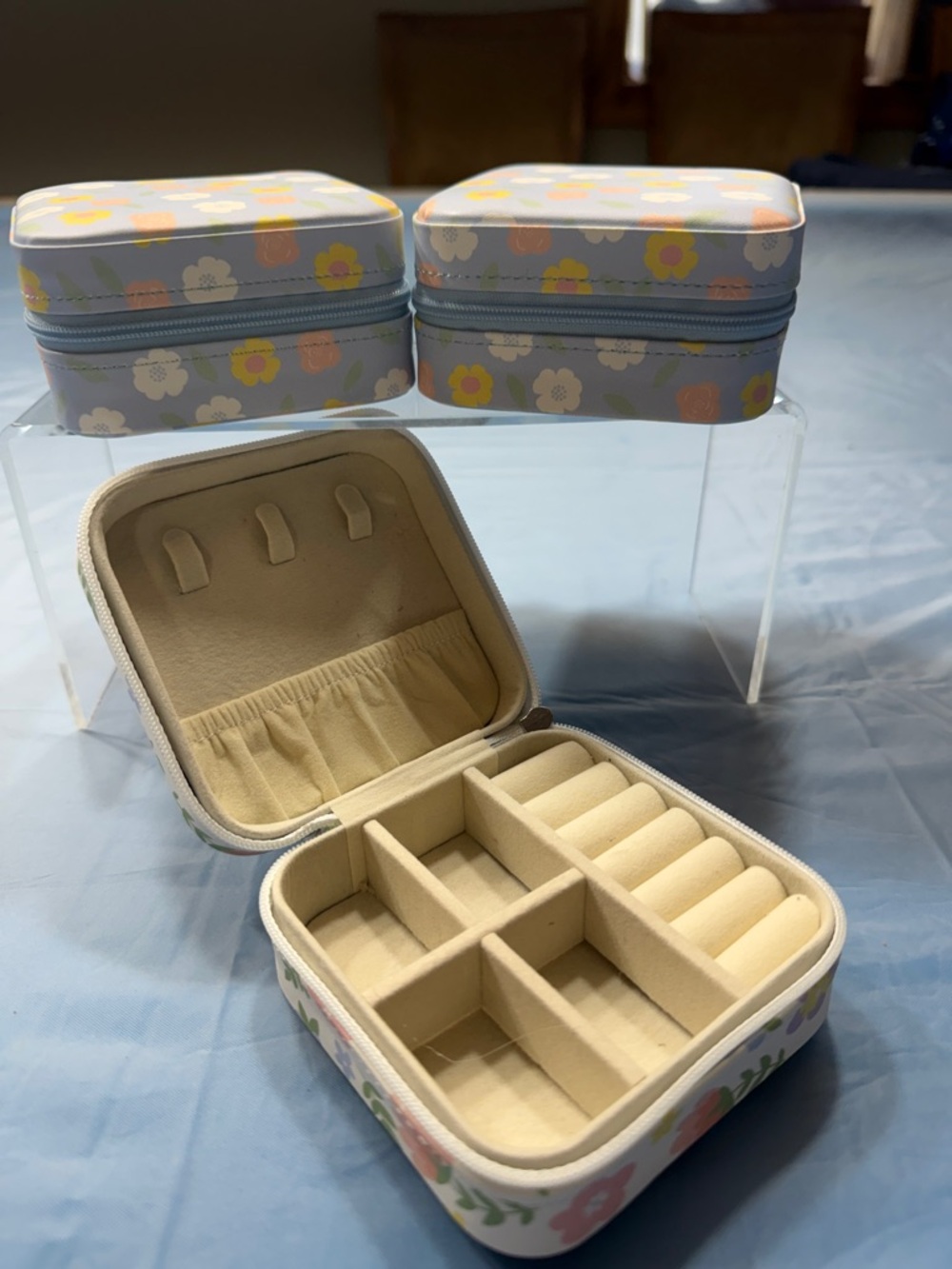 Sold15 Each . Easter gift. Floral Pattern Jewelry Box for girls, travel Jewelry